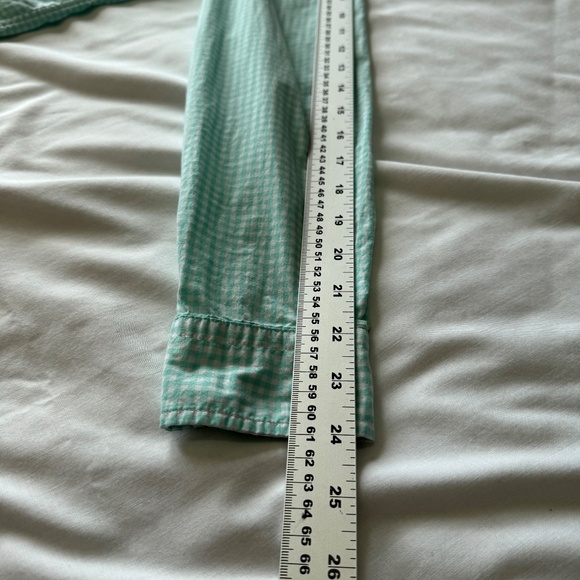 Ralph Lauren Boys Gingham Plaid Button Up Shirt Long Sleeve Peppermint XL(18-20) - Picture 9 of 15